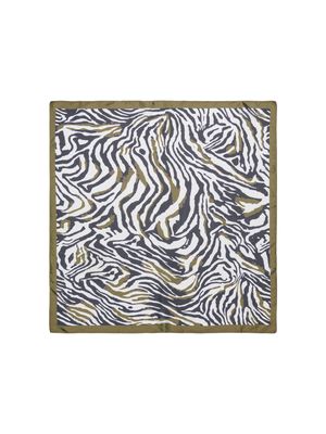 Vierkante luchtige sjaal - FANNI - zebra groen Vierkante luchtige sjaal - FANNI - zebra groen