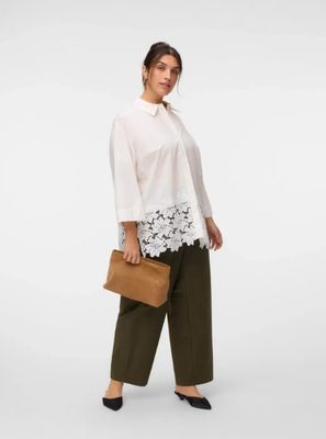 + Blouse met kant - RITTA - wit