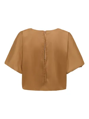 Balloon blouse - FRIDA - lichtbruin
