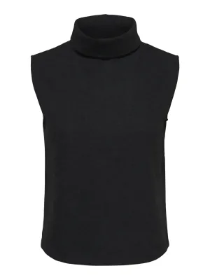 Mouwloze knit top - HERO - zwart Mouwloze knit top - HERO - zwart