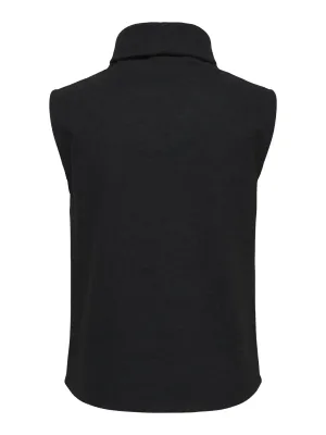 Mouwloze knit top - HERO - zwart