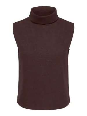 Mouwloze knit top - HERO - bruin Mouwloze knit top - HERO - bruin