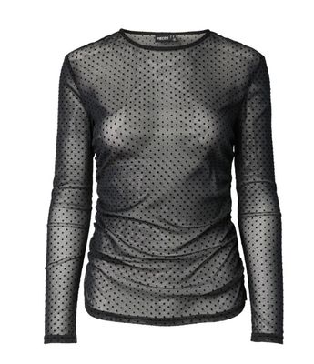 Mesh top bolletjes - BOBO - black