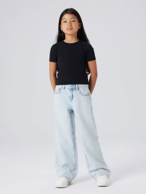 KIDS Wijde jeans - ROSE - light blue denim
