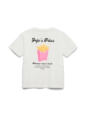 KIDS shirt / top - ZANDRA - wit frietjes