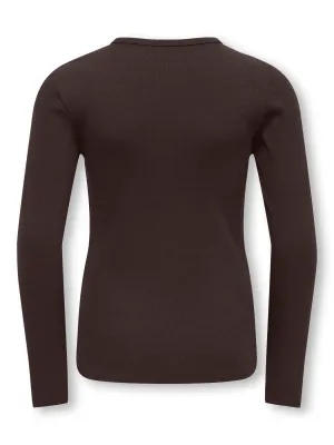 KIDS shirt met lange mouw - LUCKY - bruin
