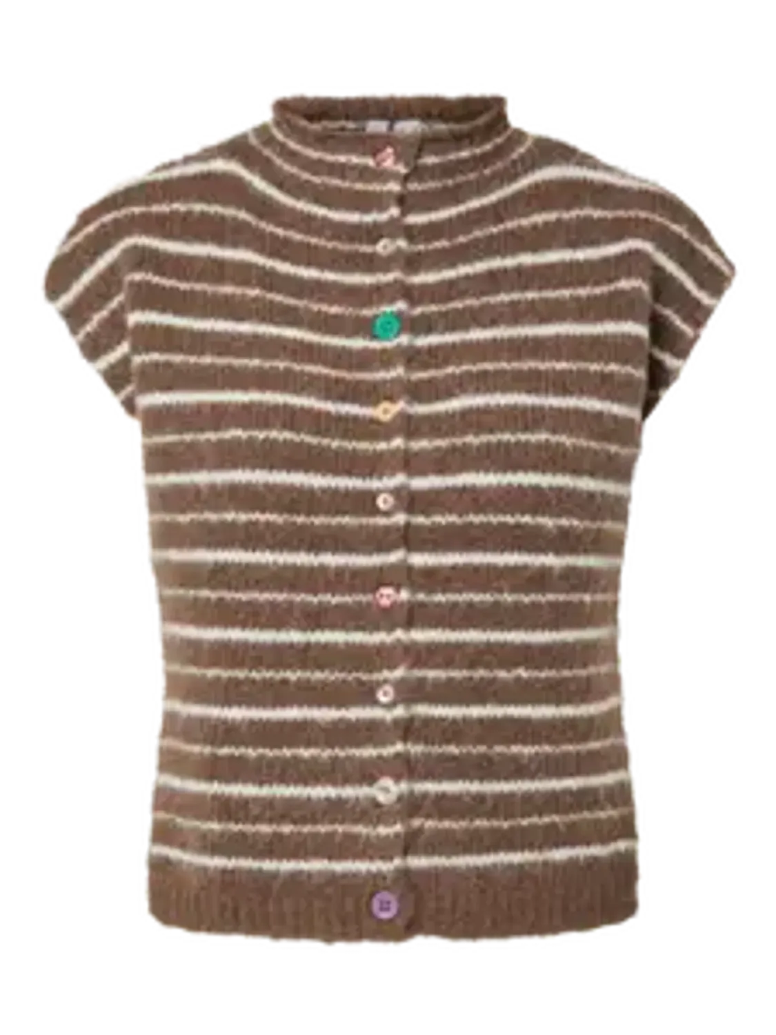 Cardigan / vest mouwloos - ASIRA - bruin Cardigan / vest mouwloos - ASIRA - bruin