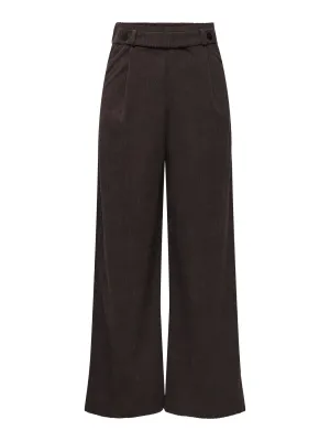 Wijde lange broek corduroy - GEGGO - bruin