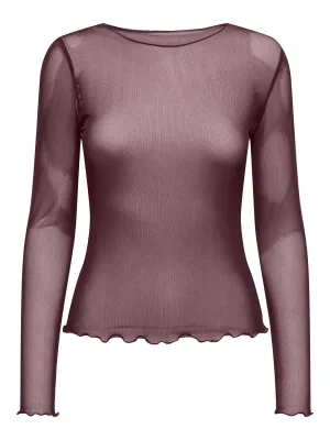 Mesh top - ELSA - roodbruin Mesh top - ELSA - roodbruin