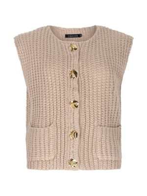 Spencer / mouwloze gilet YDENCE - RHODA - taupe