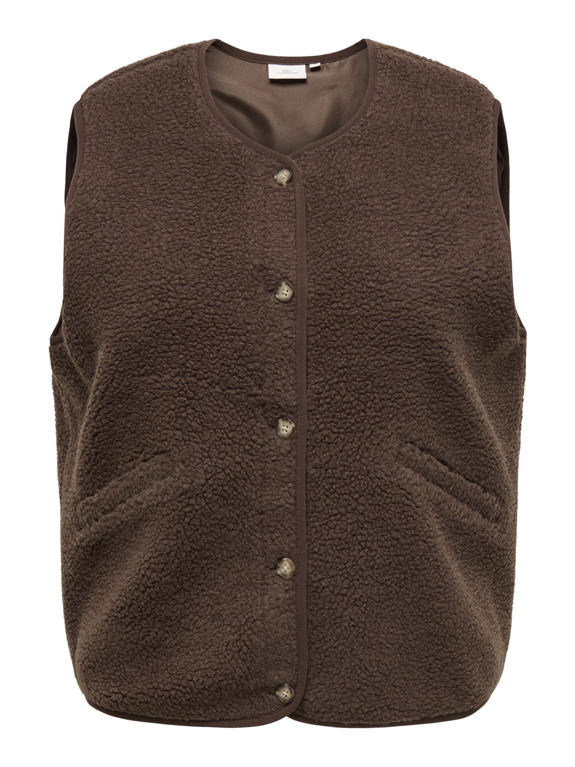 Mouwloze teddy vest - BABY - bruin Mouwloze teddy vest - BABY - bruin