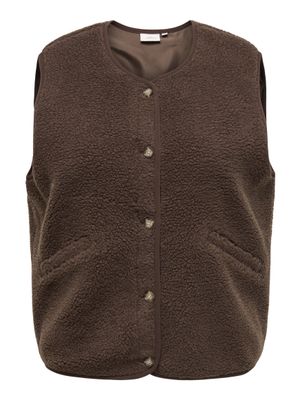 Mouwloze teddy vest - BABY - bruin Mouwloze teddy vest - BABY - bruin