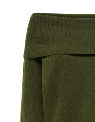 Trui off shoulder - ALIANA - kaki