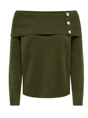 Trui off shoulder - ALIANA - kaki Trui off shoulder - ALIANA - kaki