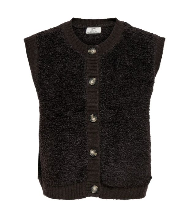Cardigan / vest mouwloos - EIRA - bruin