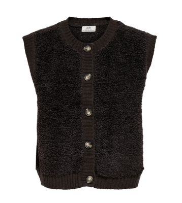 Cardigan / vest mouwloos - EIRA - bruin