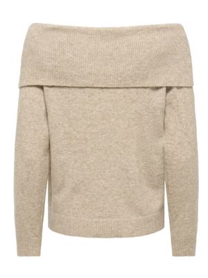 Trui off shoulder - ALIANA - ecru