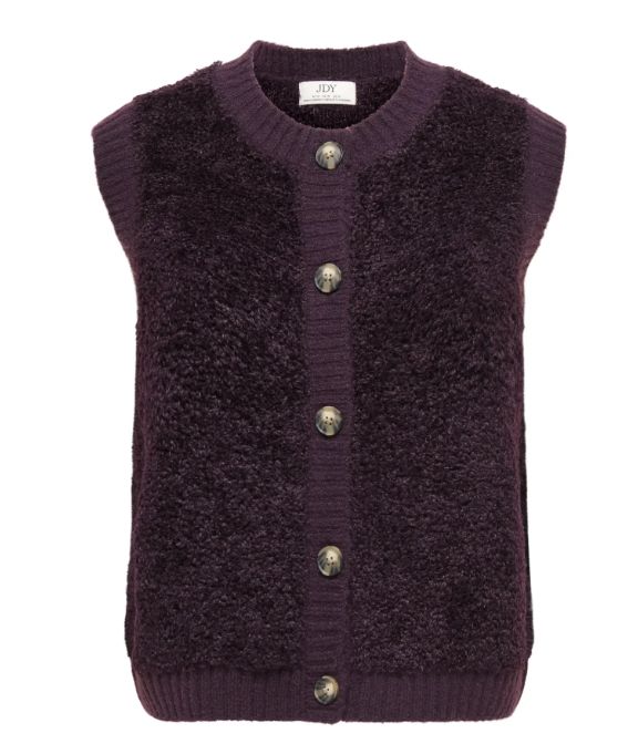 Cardigan / vest mouwloos - EIRA - bordeaux