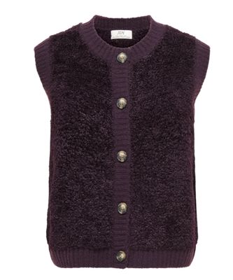 Cardigan / vest mouwloos - EIRA - bordeaux