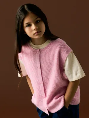 KIDS Losse mouwloze vest - OANJA - roze