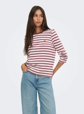 T-shirt lange mouw - PISA - roze/bordeaux