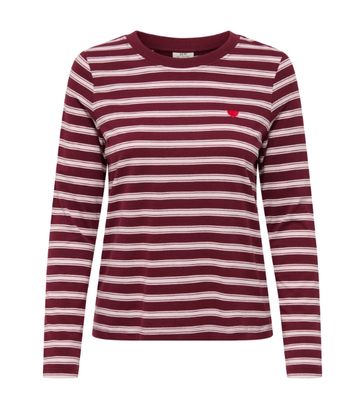 T-shirt lange mouw - PISA - bordeaux/ roze