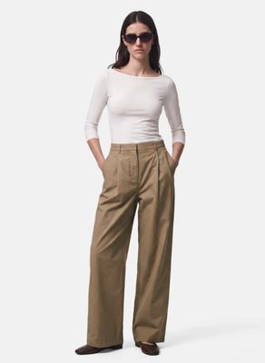 Wijde broek - PAM - greige