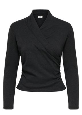 Top / wrap shirt - DAZE - donkergrijs