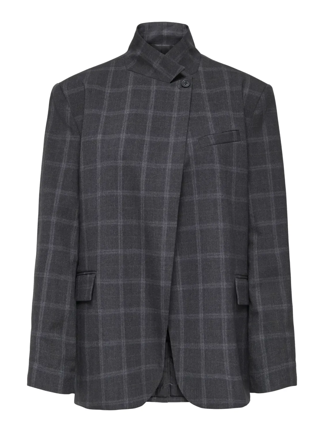 Assymetrische blazer - VALERIE - ruitjes