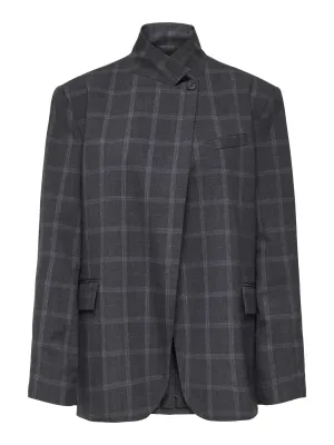Assymetrische blazer - VALERIE - ruitjes