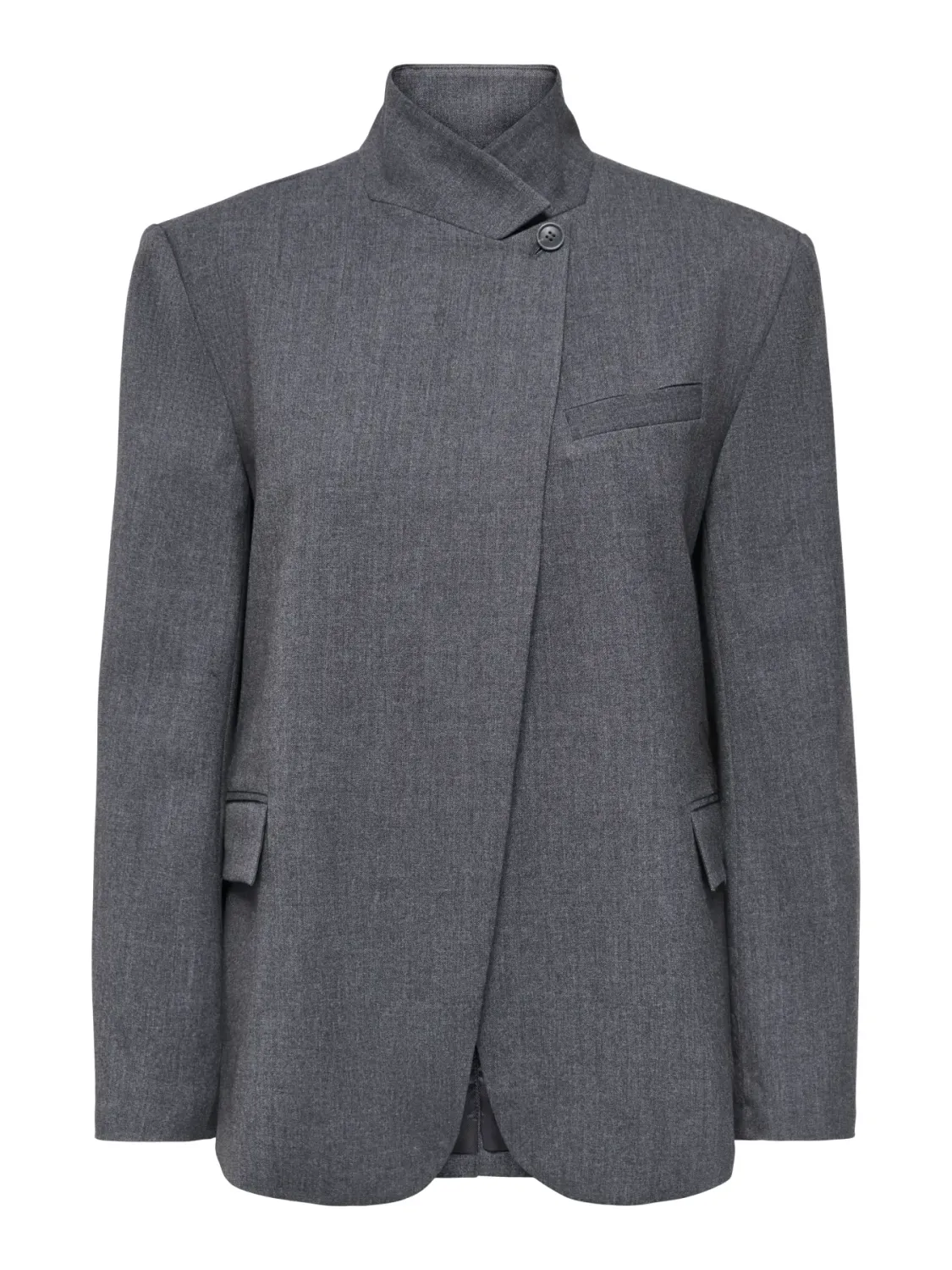 Assymetrische blazer - VALERIE - grijs