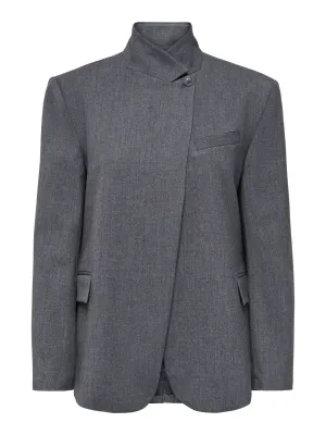 Assymetrische blazer - VALERIE - grijs Assymetrische blazer - VALERIE - grijs