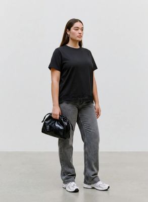 + Top / shirt - SARA METTE - zwart