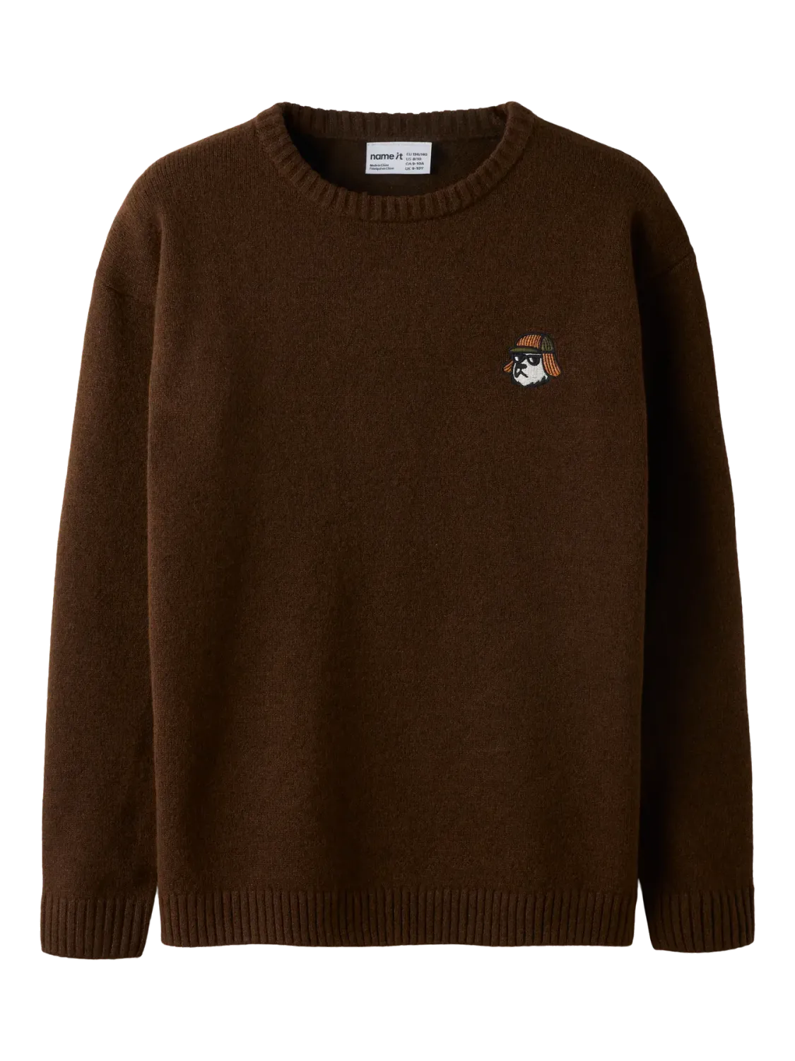 KIDS knit trui - OLEXANDER - bruin