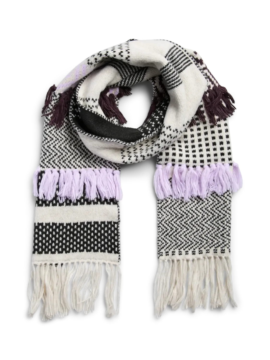 Sjaal - EMILY - wit en lilac paars Sjaal - EMILY - wit en lilac paars