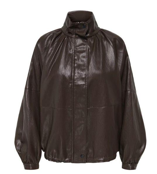 Faux leather jacket - EDITH - bruin