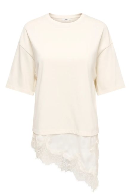 Top / shirt assymetrisch kant - ALMA - ecru