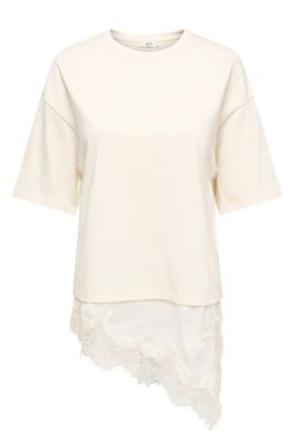 Top / shirt assymetrisch kant - ALMA - ecru