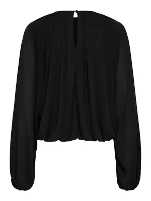 Balloon blouse - USO - zwart