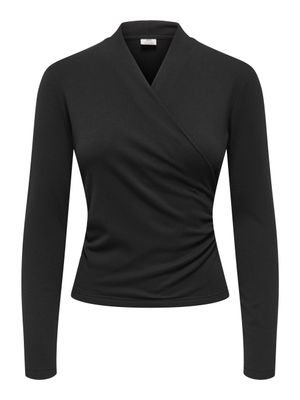 Top / wrap shirt - DAZE - zwart