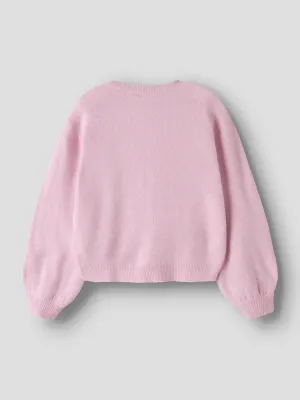 KIDS Cardigan met strikjes - RIMA - roze