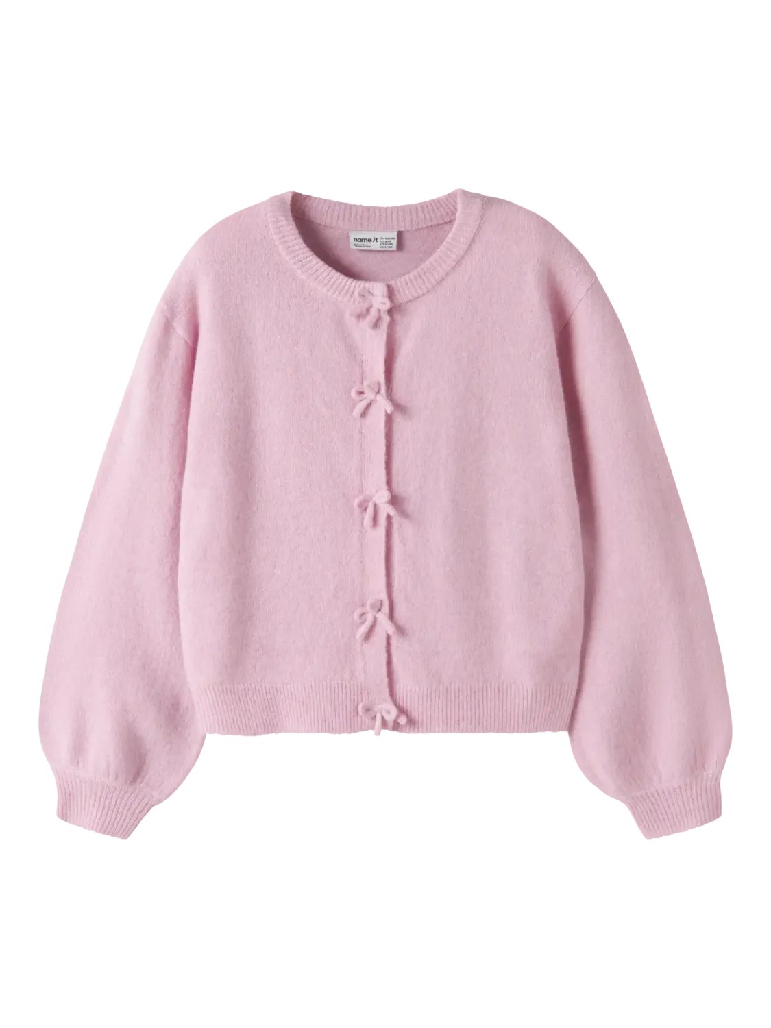 KIDS Cardigan met strikjes - RIMA - roze KIDS Cardigan met strikjes - RIMA - roze