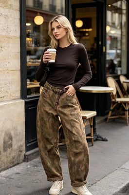 Barrel camo broek - VANILLA - leger