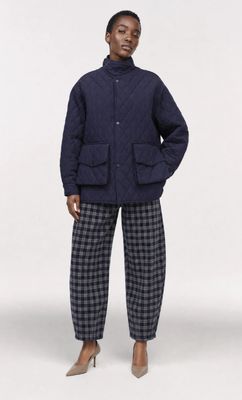 Barrel ruitjes broek - LUMA - blauw