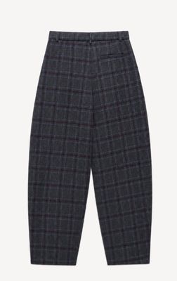 Barrel ruitjes broek - LUMA - bordeaux