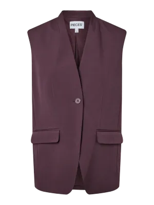 Mouwloze gilet / blazer - TEMPRE - plum perfect