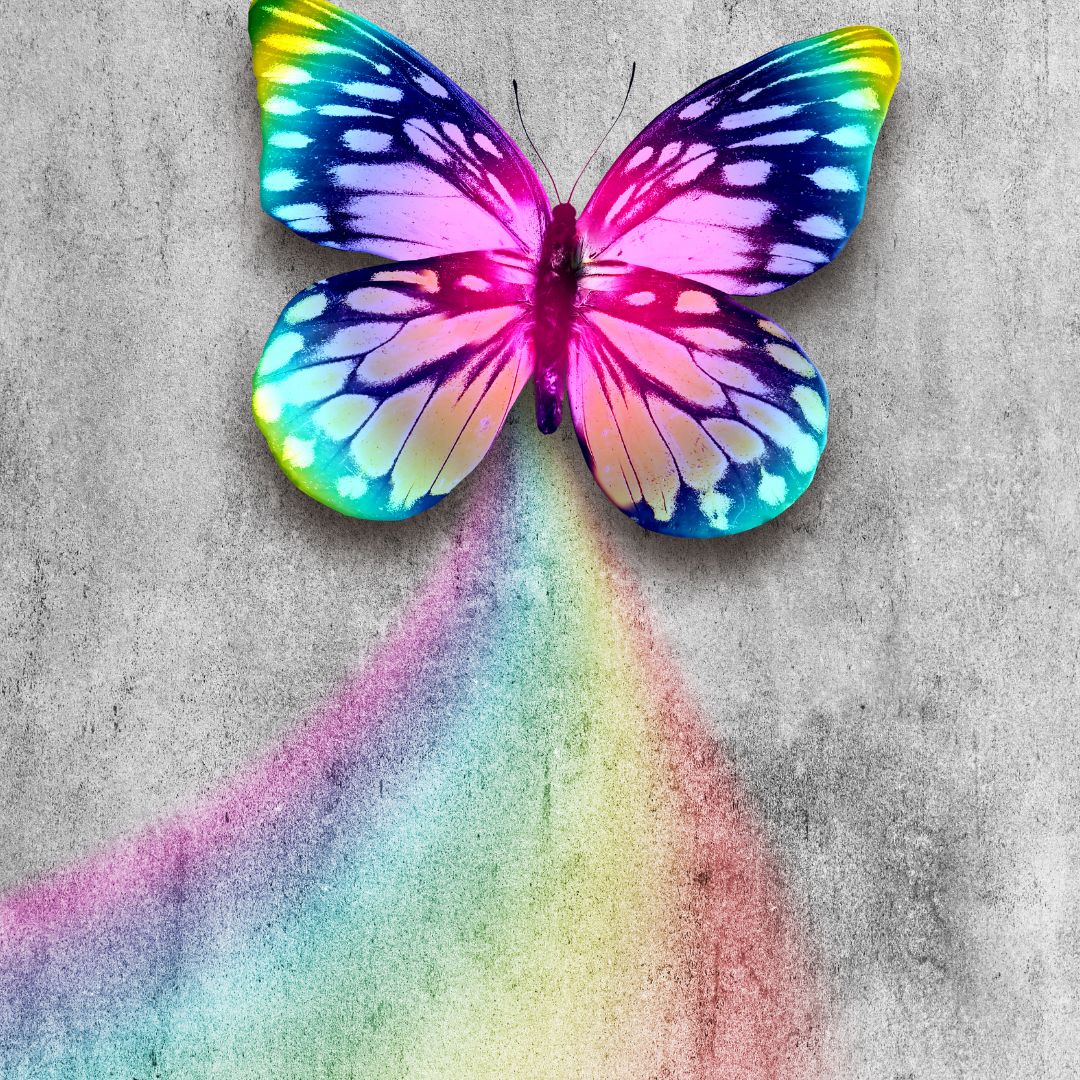 Regenbogen-Schmetterlings-Einweihung - Argandini Titisari