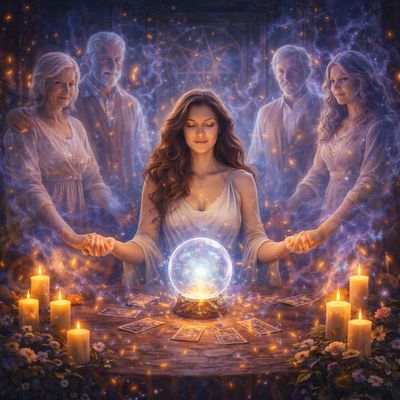 Ich öffne den Kanal der spiritistischen Séance – by Manuela Fasoli (2025) - ?? English Ich öffne den Kanal der spiritistischen Séance – by Manuela Fasoli (2025) - ?? English