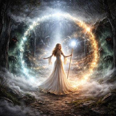 Schutz vor dem Portal des Nebels – by Manuela Fasoli (2025) - ?? English