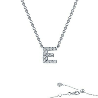 Letter E pendant necklace
